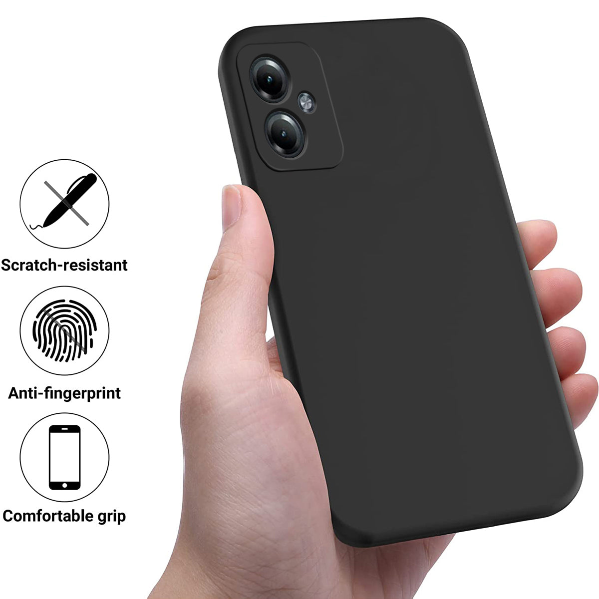 For Motorola Moto G64 5G Phone Case Liquid Silicone Drop-proof Phone Cover with Wrist Strap For Motorola Moto G64 5G Phone Case Liquid Silicone Drop-proof Phone Cover with Wrist Strap
